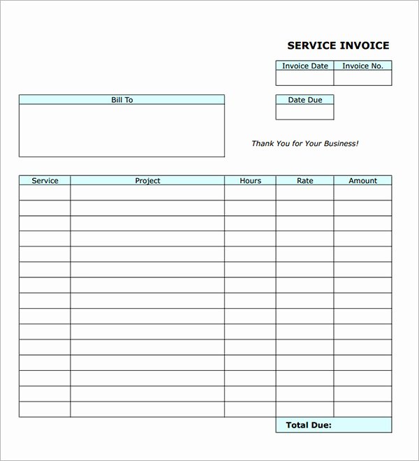 Service Invoice Template Pdf Best Of 34 Printable Service Invoice Templates