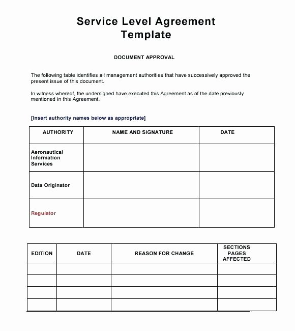 Shared Services Agreement Template Awesome D Services Service Level Agreement Template Image
