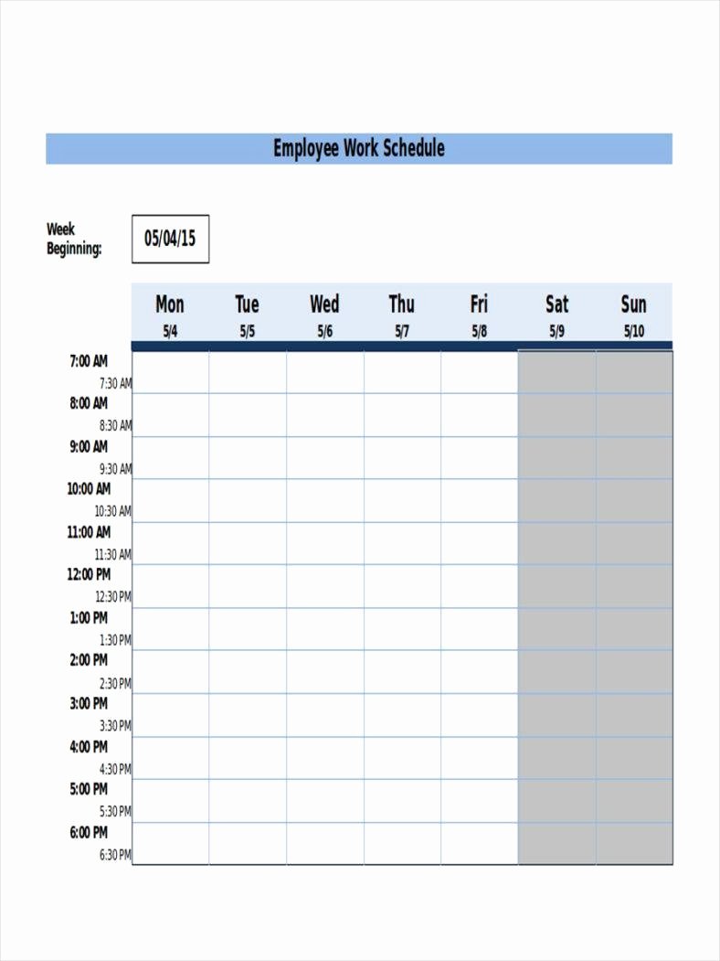 Shift Work Calendar Template Fresh 2 10 Hour Shift Schedule Templates Pdf
