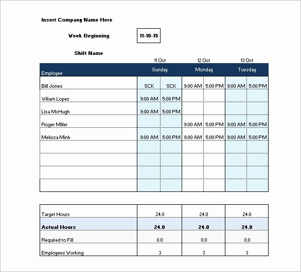 Shift Work Schedule Template New Shift Schedule Templates 11 Free Sample Example format