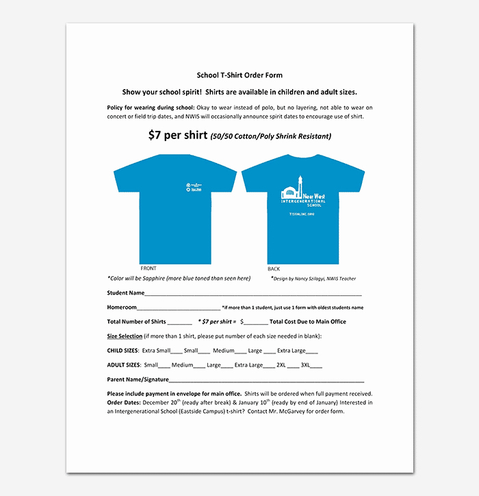 Shirt order form Template Unique T Shirt order form Template 17 Word Excel Pdf