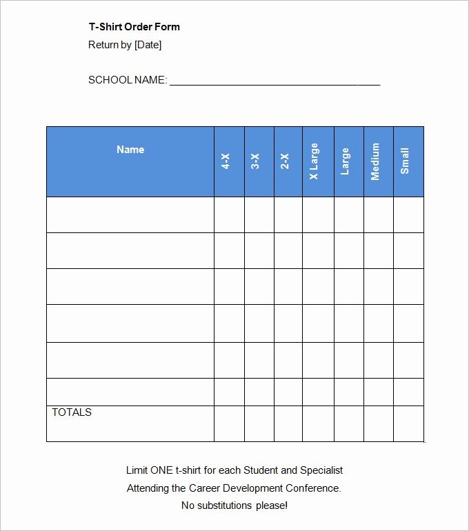 Shirt order forms Template Elegant 41 Blank order form Templates Pdf Doc Excel