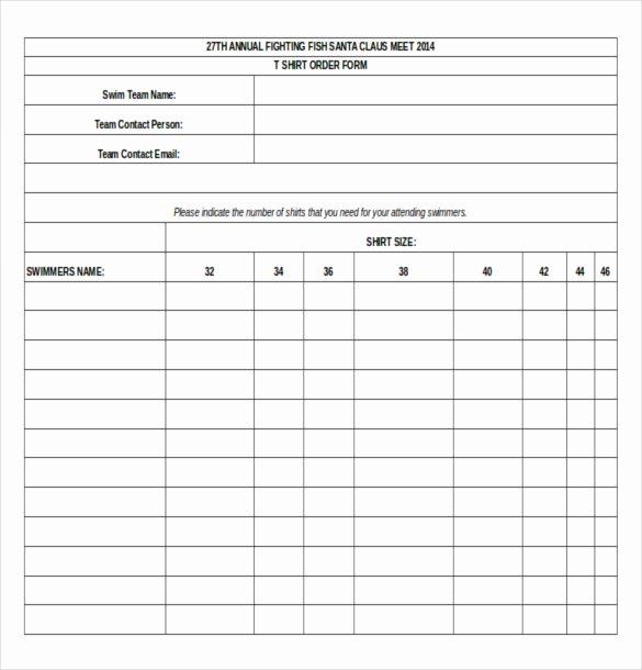 Shirt order forms Template Lovely 29 order form Templates Pdf Doc Excel
