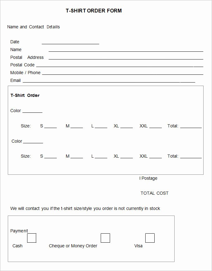 Shirt order forms Template Luxury 26 T Shirt order form Templates Pdf Doc