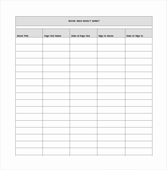 Sign In Out Sheet Template Beautiful Sign Out Sheet Template 14 Free Word Pdf Documents