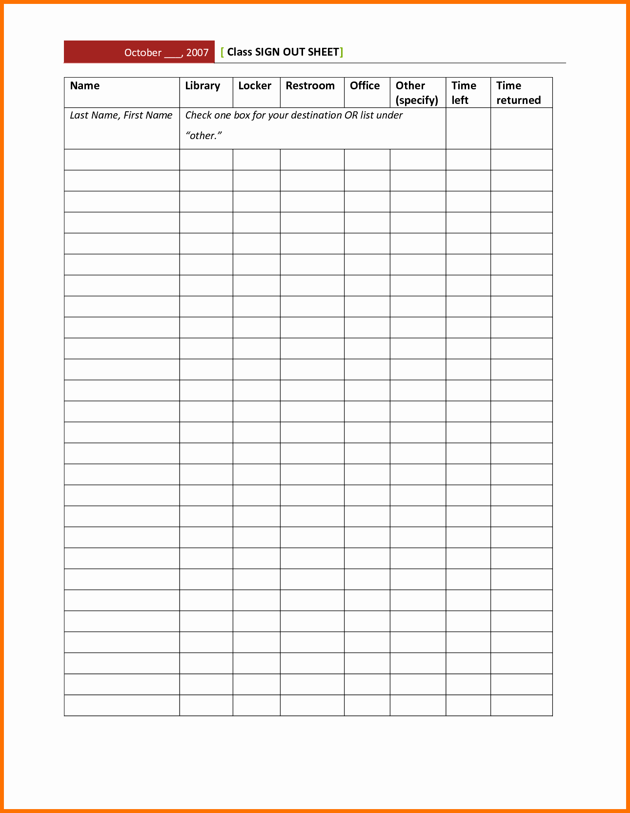 Sign In Out Sheet Template Best Of attendance Sign In Sheet Example Mughals
