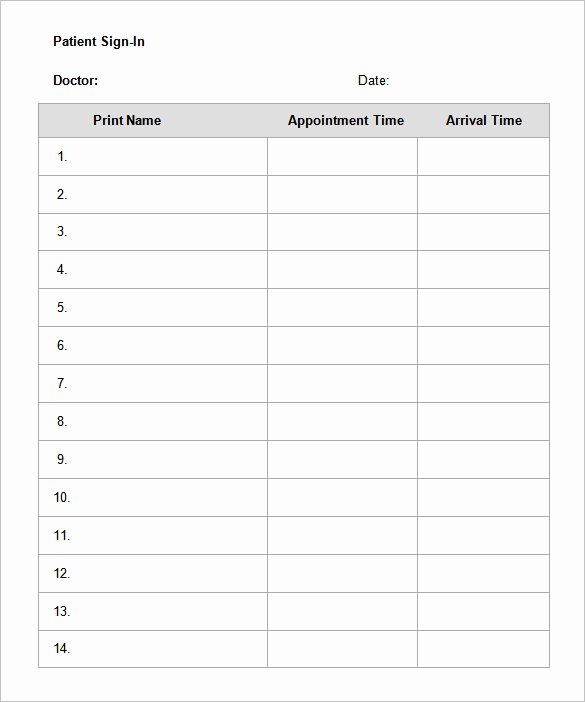 Sign In Sheet Template Doc Beautiful 75 Sign In Sheet Templates Doc Pdf