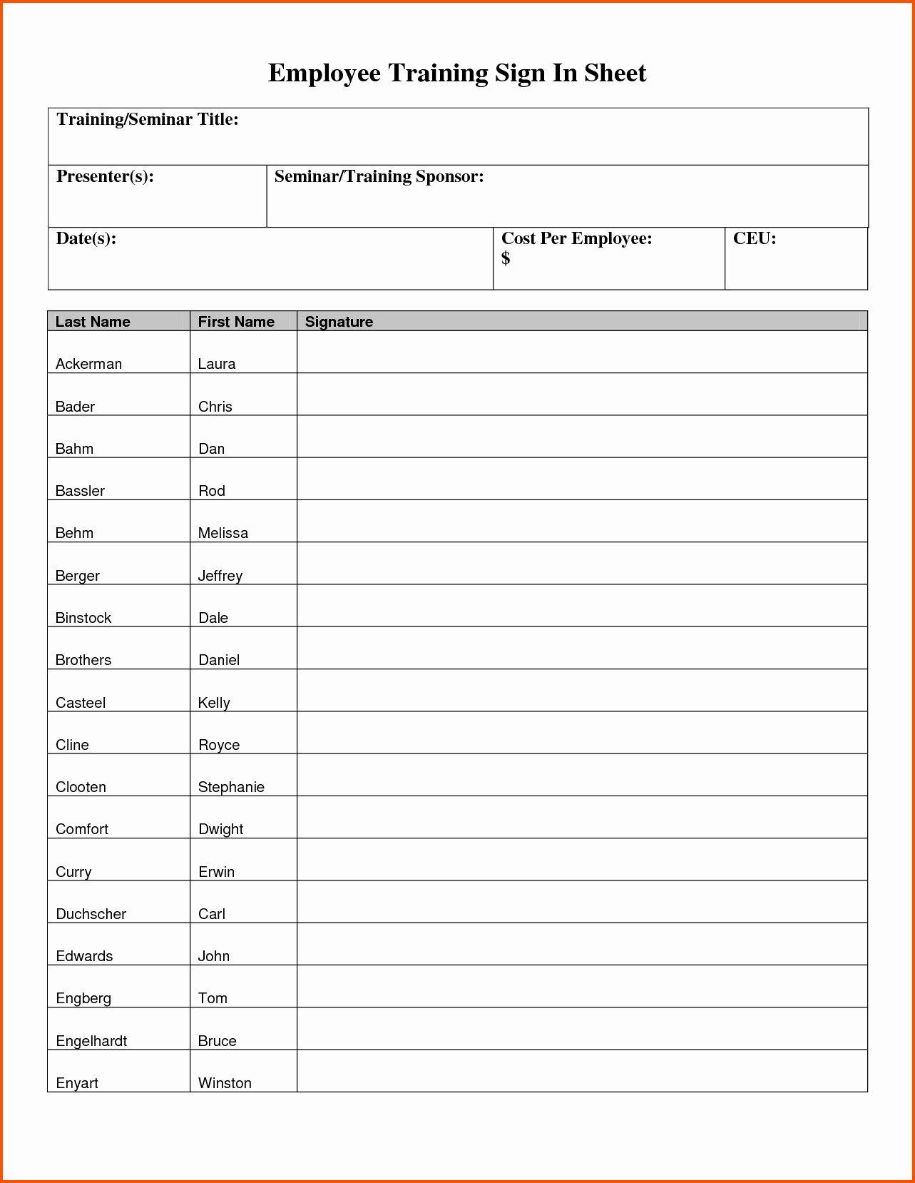 Sign In Sheet Template Doc Beautiful Sign F Sheet Template Employee In Present Portrait