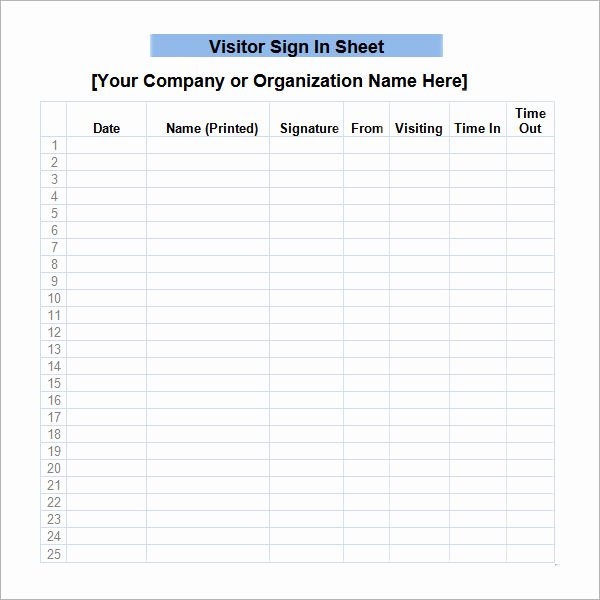 Sign In Sheet Template Doc Inspirational Sign In Sheet Template 21 Download Free Documents In