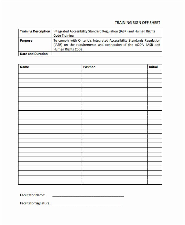 Sign In Sheet Template Doc Lovely 8 Training Sheet Templates Free Sample Example format