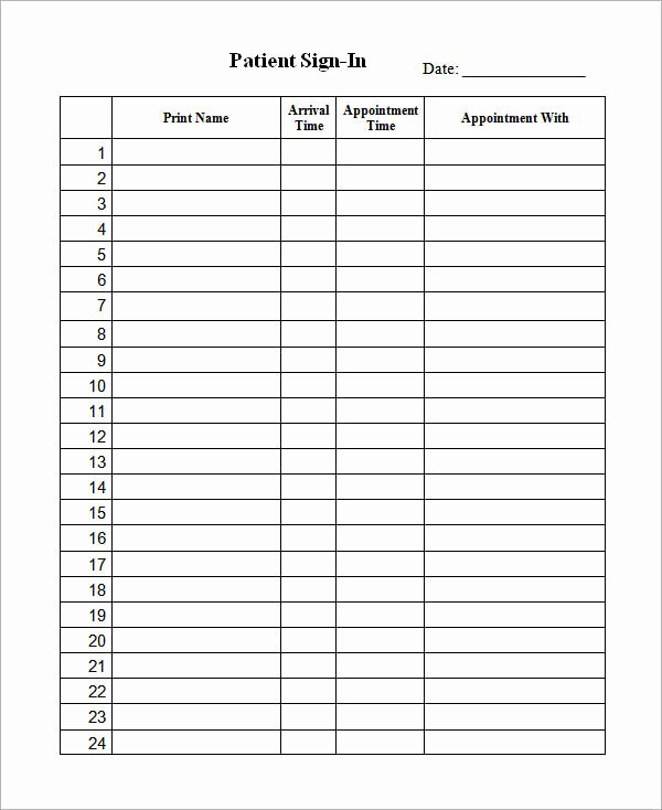Sign In Sheet Template Doc Unique 34 Sample Sign In Sheet Templates – Pdf Word Apple