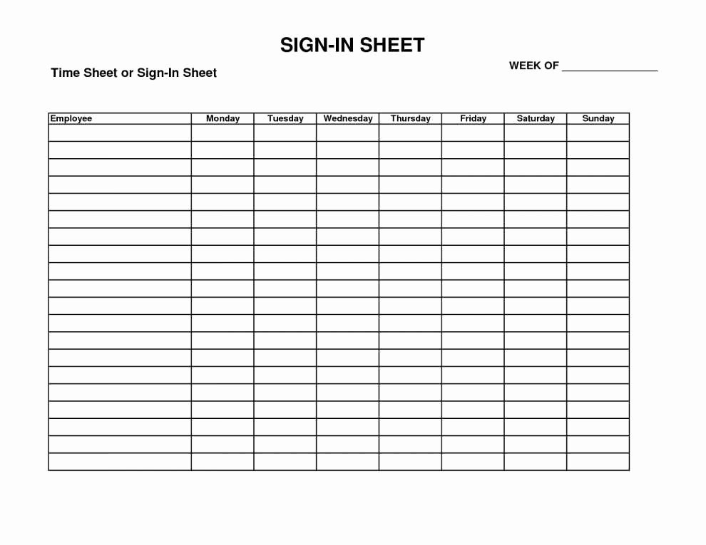 Sign In Sheet Template Doc Unique Luxury Sign In Sheet Template Google Docs