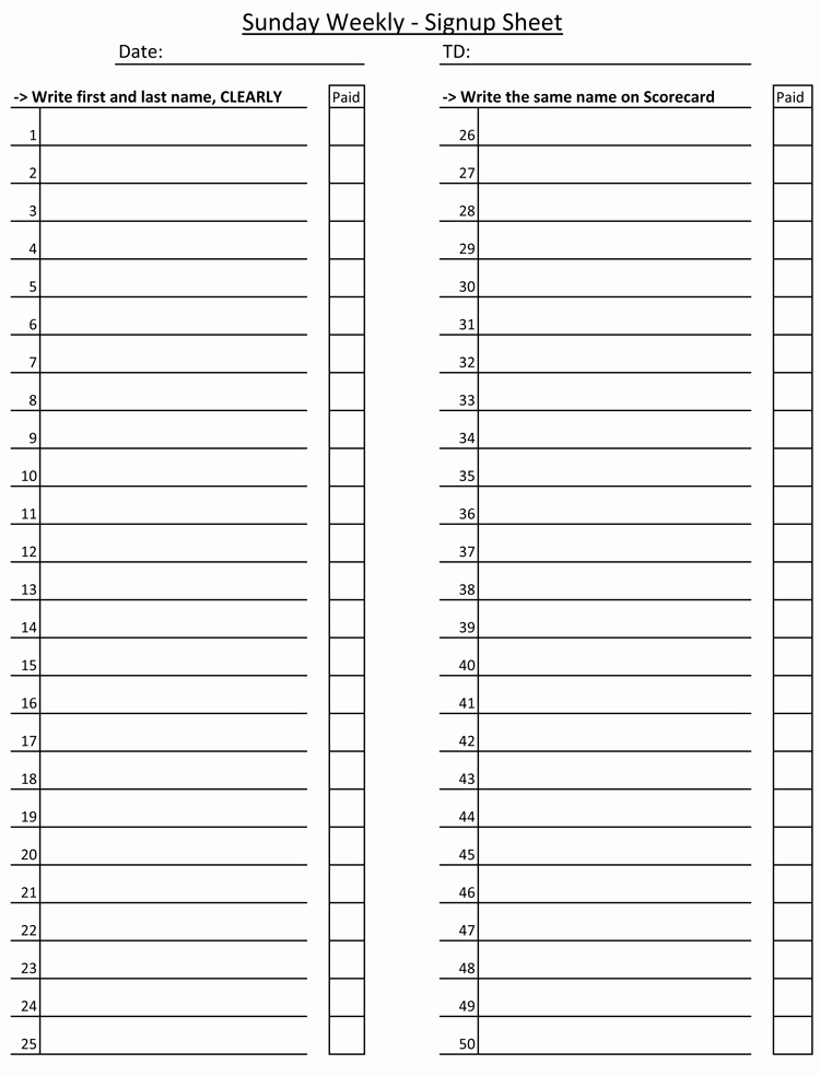Sign Up Sheet Template Free Beautiful 9 Sign Up Sheet Templates to Make Your Own Sign Up Sheets