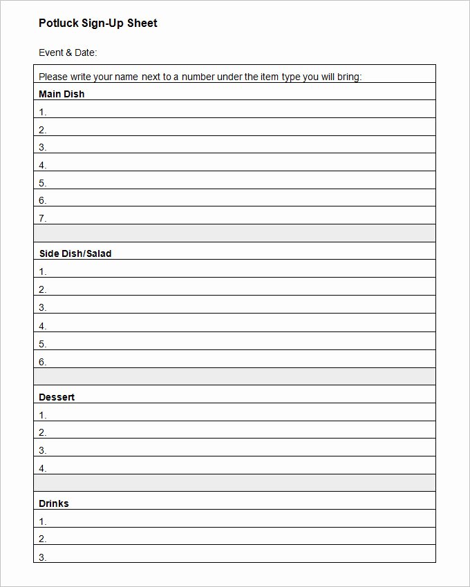 Sign Up Sheet Template Free Elegant 21 Sign Up Sheets – Free Word Excel &amp; Pdf Documents