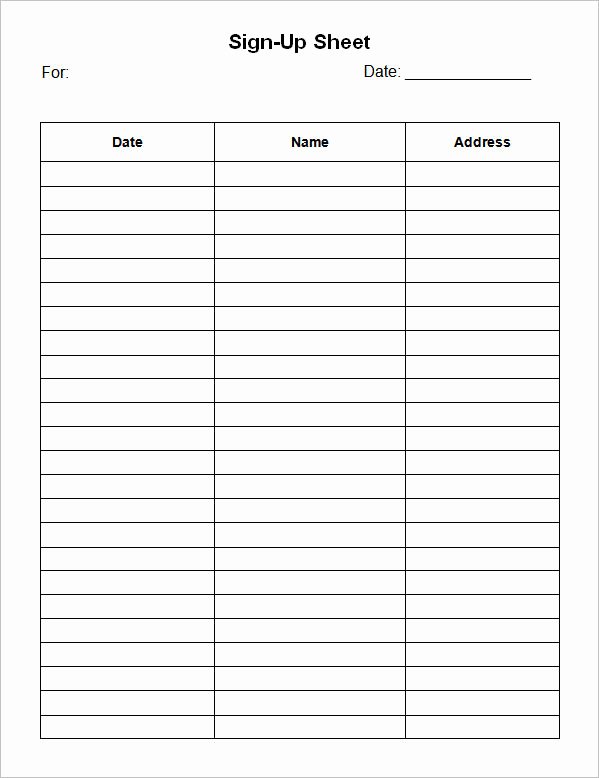 Sign Up Sheet Template Free Fresh Sign Up Sheet Template 13 Download Free Documents In