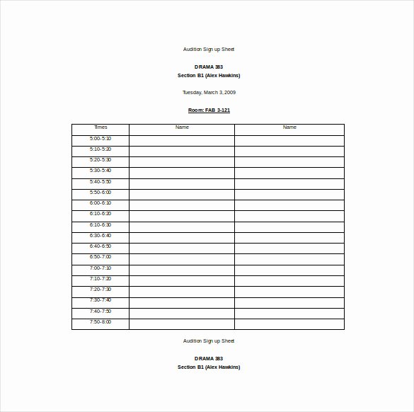 Sign Up Sheet Template Free Unique 19 Sign Up Sheet Templates – Free Sample Example format
