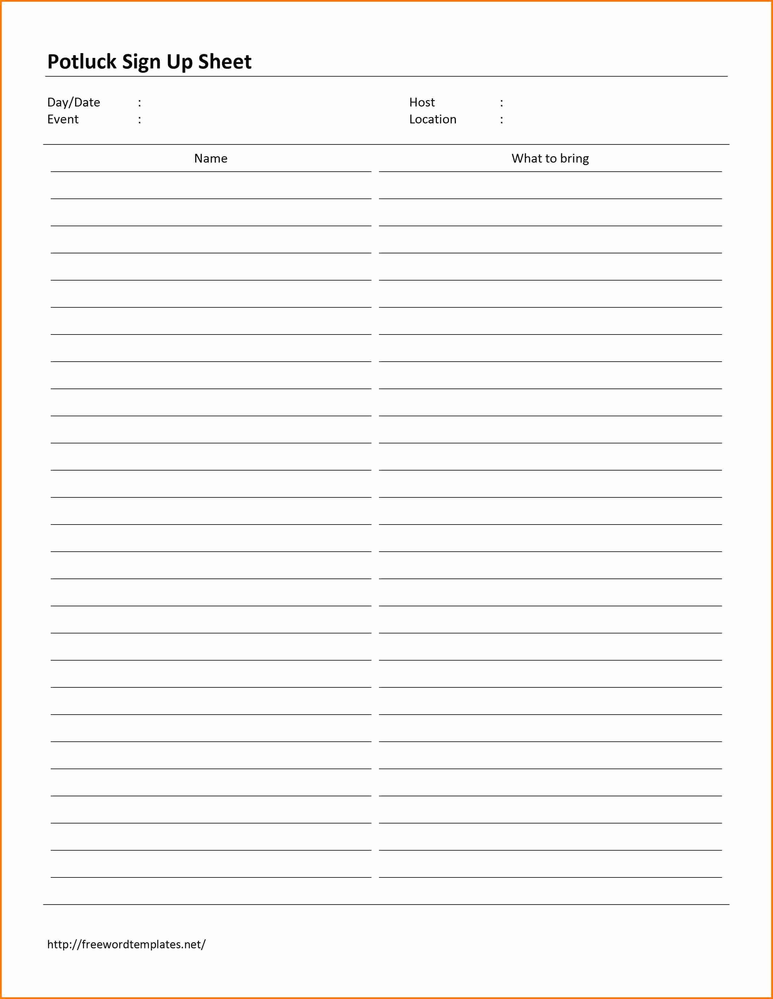 Sign Up Sheets Template New Free Download Sign Up Sheet Template Sign Up Sheet