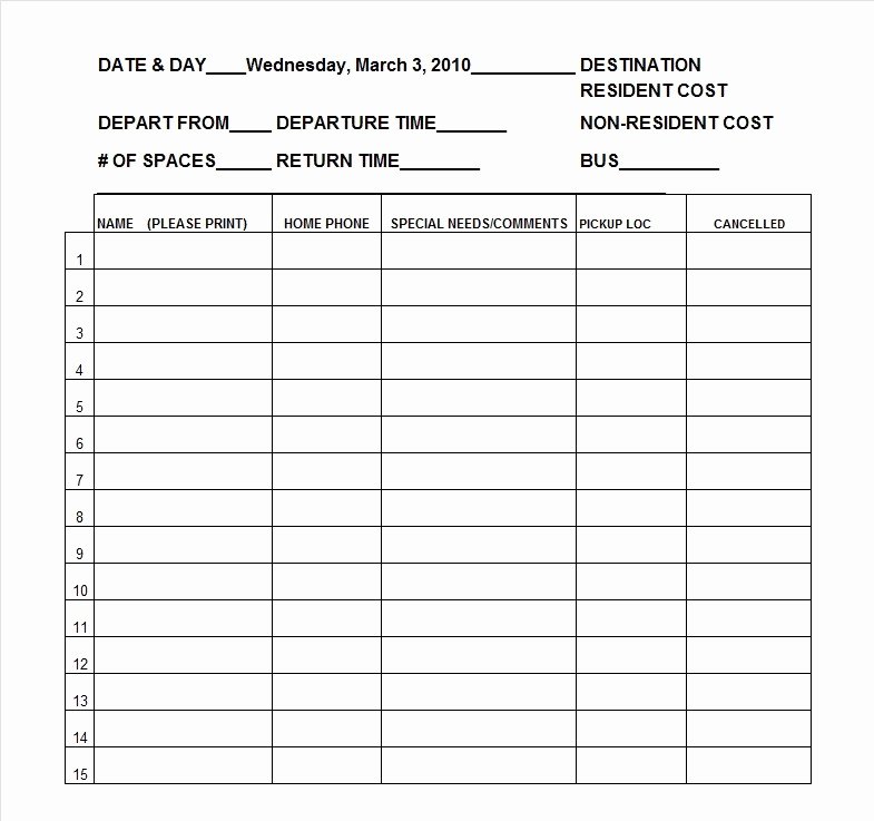 Sign Up Sheets Template Unique 40 Sign Up Sheet Sign In Sheet Templates Word &amp; Excel