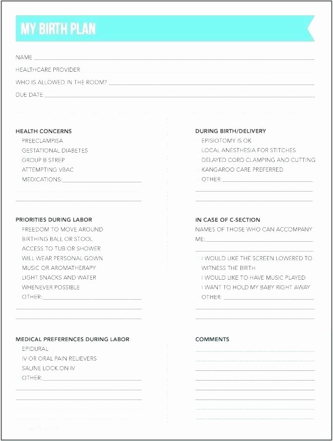 Simple Birth Plan Template Beautiful Make Your Birth Plan Flexible Positive and Brief It