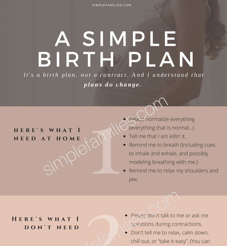 Simple Birth Plan Template Best Of A Simple Birth Plan why Every Mom Needs E