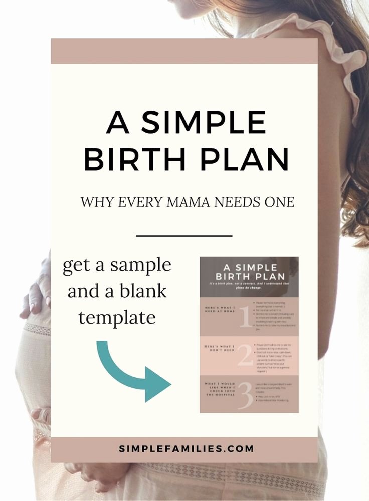 Simple Birth Plan Template Inspirational A Simple Birth Plan why Every Mom Needs E