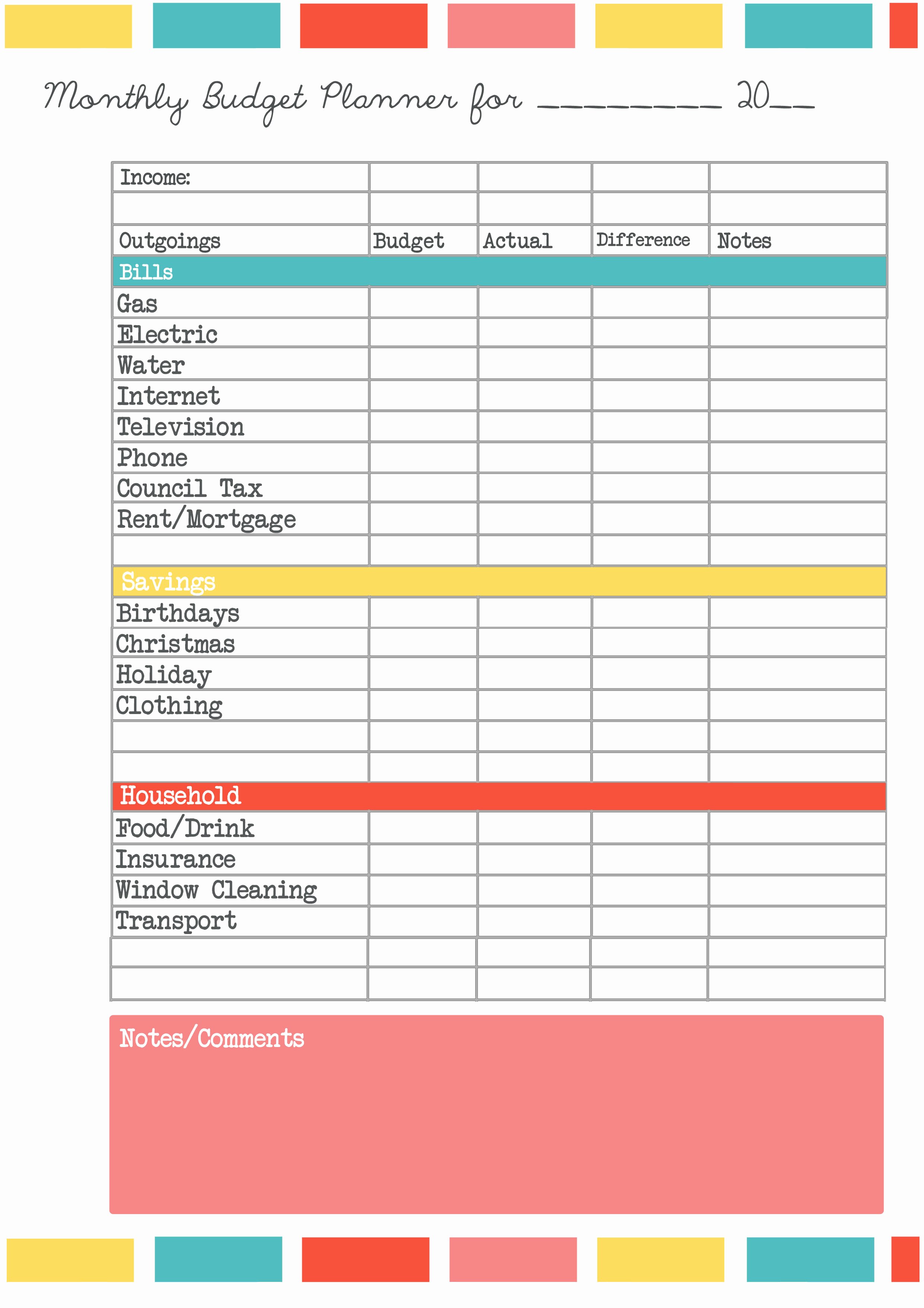 Simple Budget Template Excel New Simple Bud Planner Worksheet Free Simple Bud
