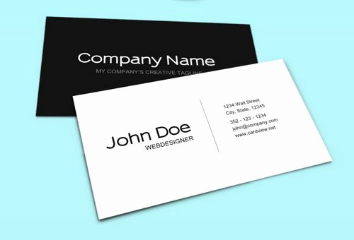 Simple Business Card Template Best Of 44 Free Clean and Simple White Business Card Template In