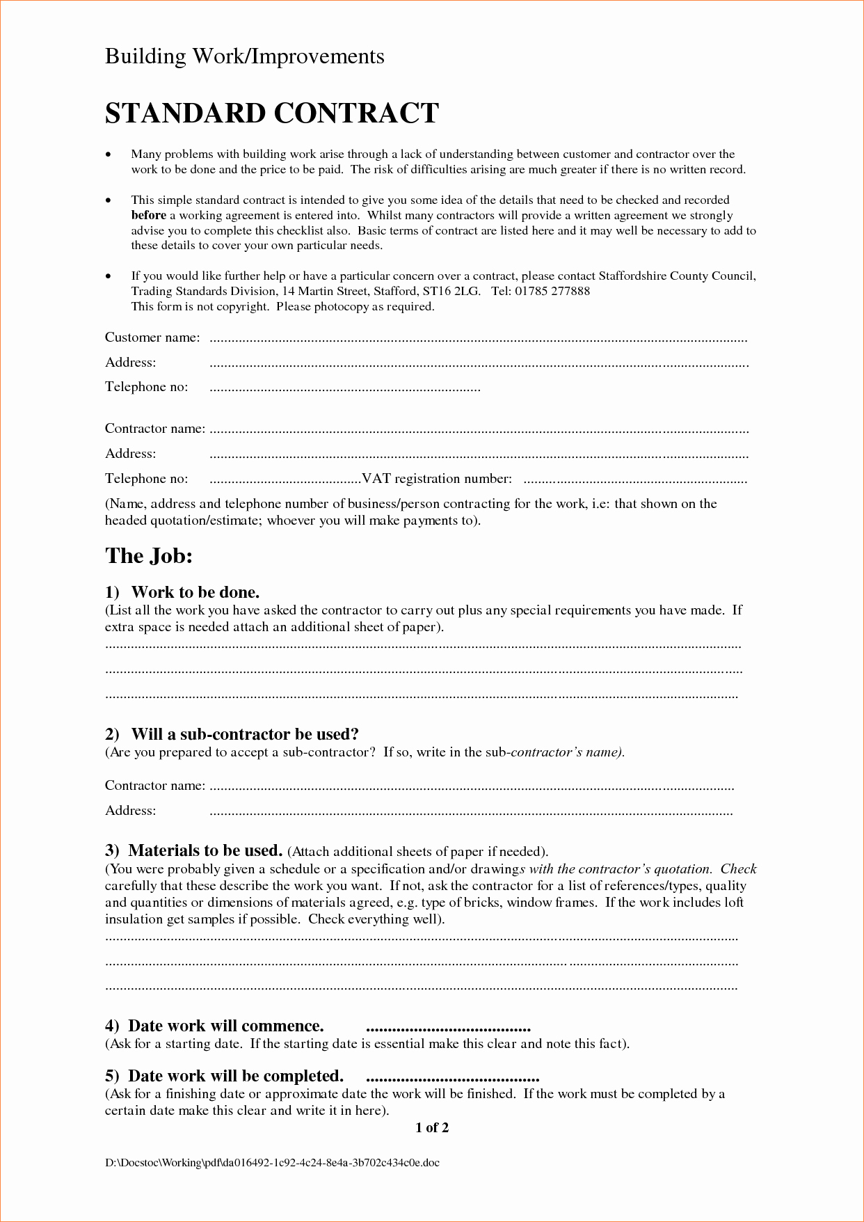 Simple Business Contract Template New 3 Simple Contractsreport Template Document
