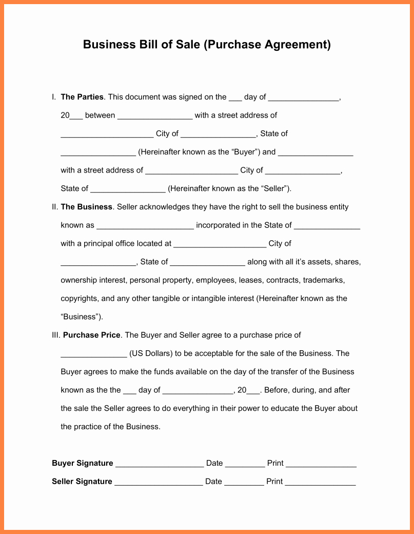 Simple Business Contract Template Unique 13 Business Sale and Purchase Agreement Template