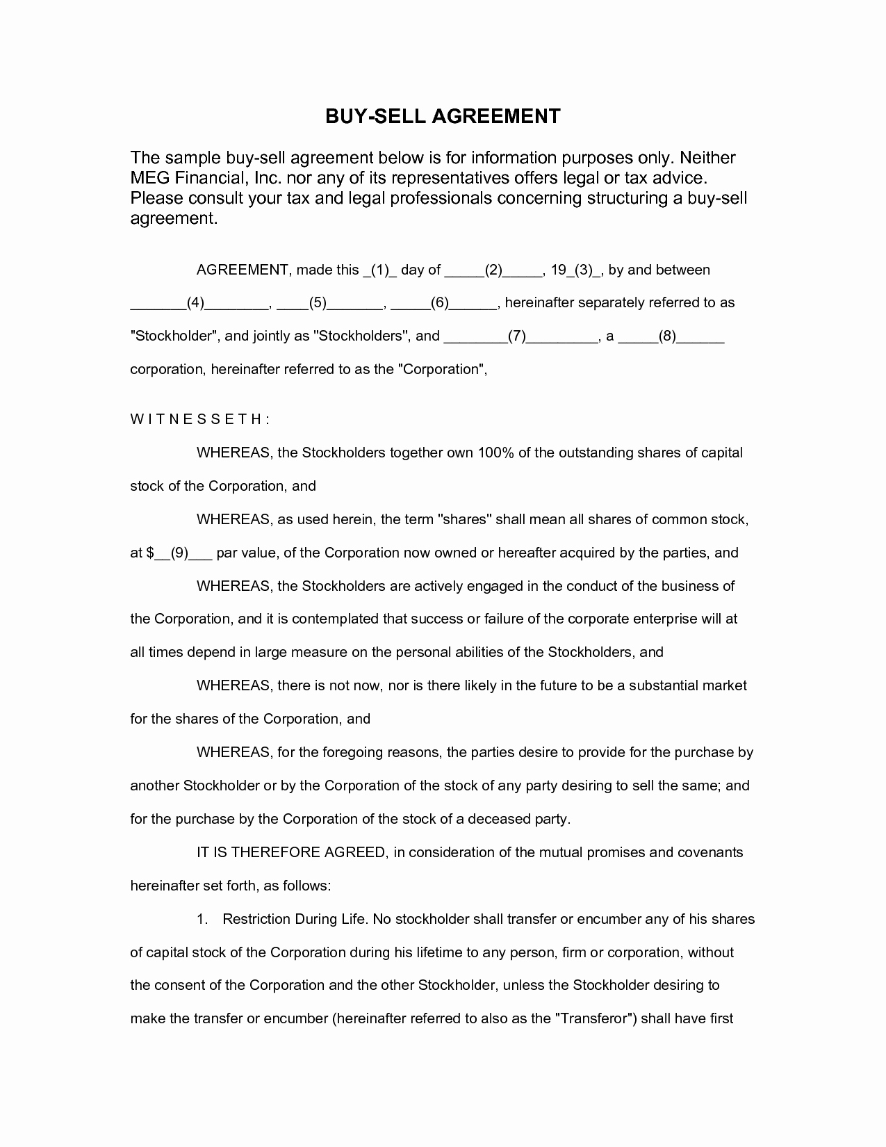 Simple Buy Sell Agreement Template New Agreement Template Category Page 18 Efoza