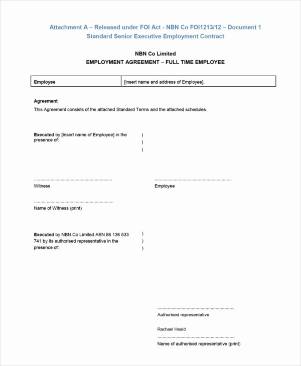 Simple Employment Contract Template Free Elegant Employment Contract Template 15 Free Sample Example