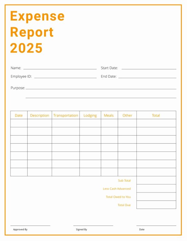 Simple Expense Report Template New Expense Report 11 Free Word Excel Pdf Documents