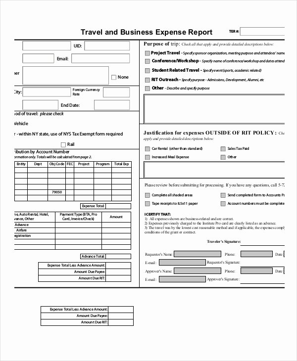 Simple Expense Report Template New Expense Report 11 Free Word Excel Pdf Documents
