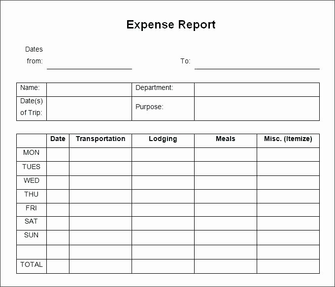 Simple Expense Report Template New Medical Expenses Claim form Sample forms Expense Template