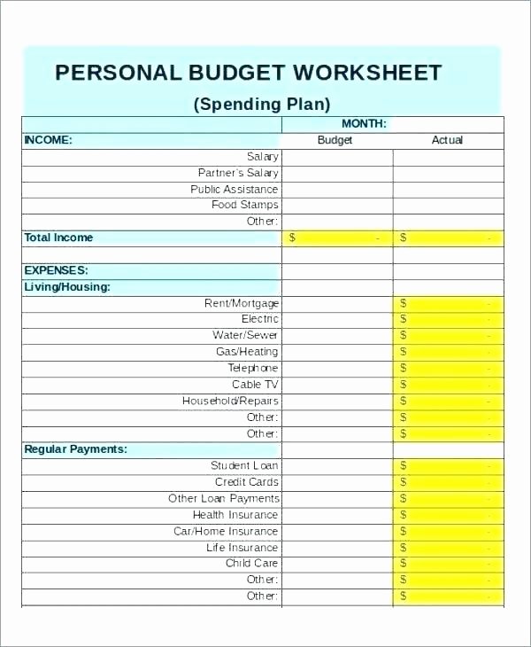 Simple Financial Plan Template New Excel Spreadsheet Household Bud Personal Simple