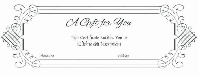 Simple Gift Certificate Template Elegant Word Gift Card Template Simple Certificate Baby Microsoft