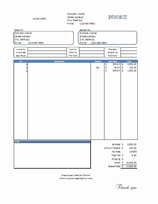 Simple Invoice Template Excel Awesome Free Excel Invoice Templates Free to Download