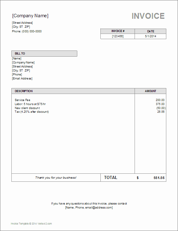 Simple Invoice Template Excel Luxury 10 Simple Invoice Templates Every Freelancer Should Use
