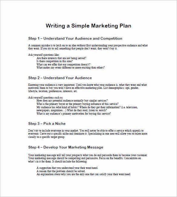 Simple Marketing Plan Template Awesome 19 Simple Marketing Plan Templates Doc Pdf