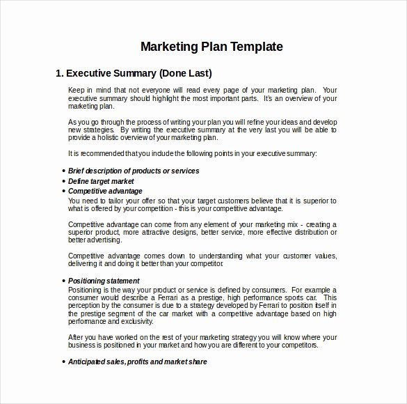 Simple Marketing Plan Template Elegant 22 Microsoft Word Marketing Plan Templates