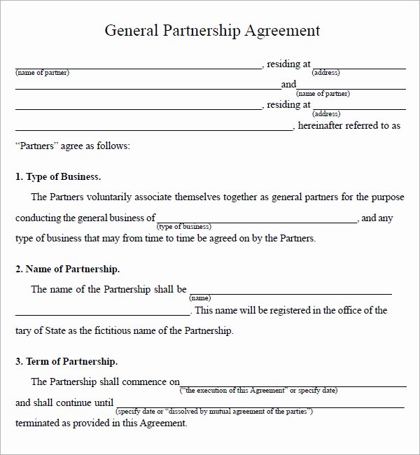 Simple Partnership Agreement Template Doc Beautiful Partnership Agreement Sample