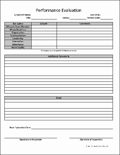 Simple Performance Review Template Fresh Simple Employee Review Template Celowithjo