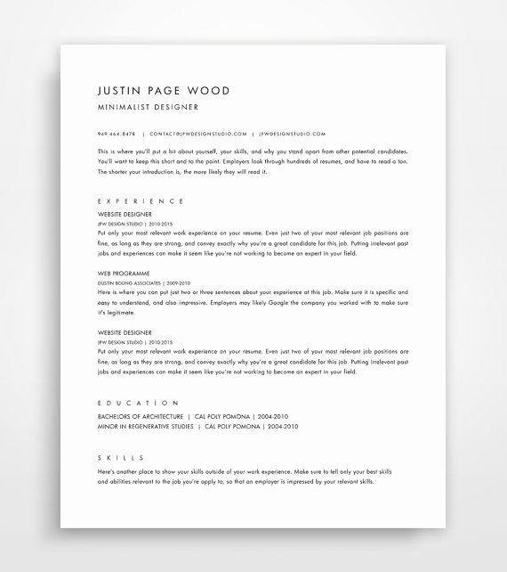 Simple Professional Resume Template New Best 25 Simple Cover Letter Ideas On Pinterest
