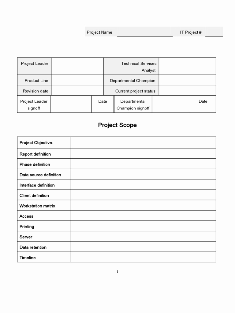 Simple Project Scope Template Fresh Project Scope Template 4 Free Templates In Pdf Word