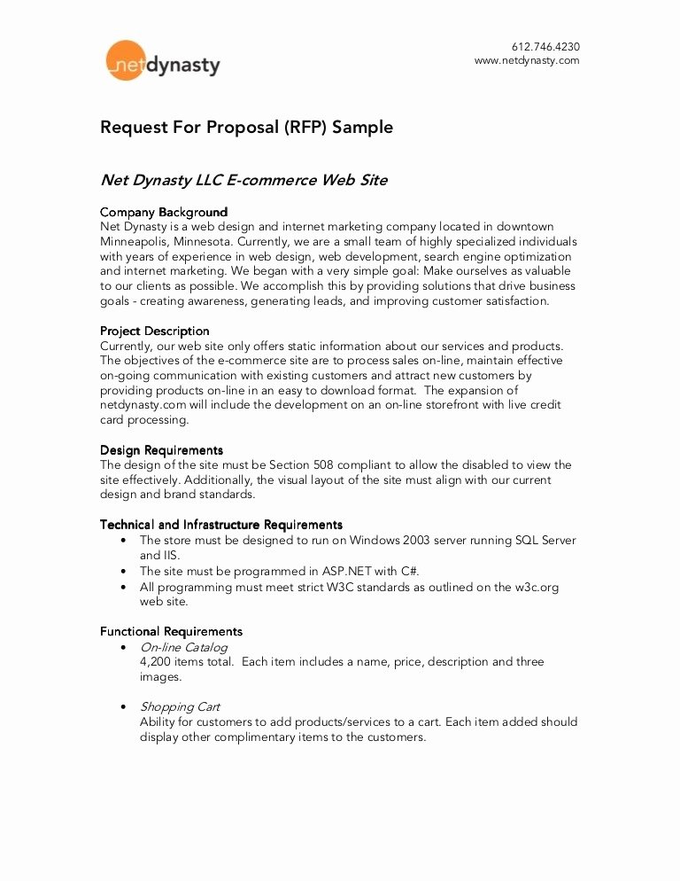 Simple Request for Proposal Template New 26 Rfp Response Template Free