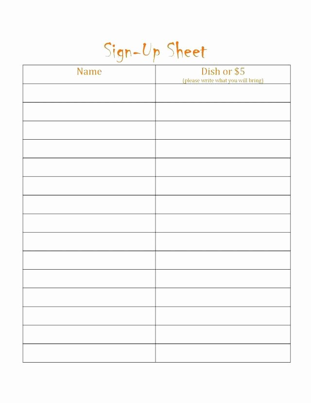 Simple Sign Up Sheet Template Beautiful Sign In Template Word – Rightarrow Template Database
