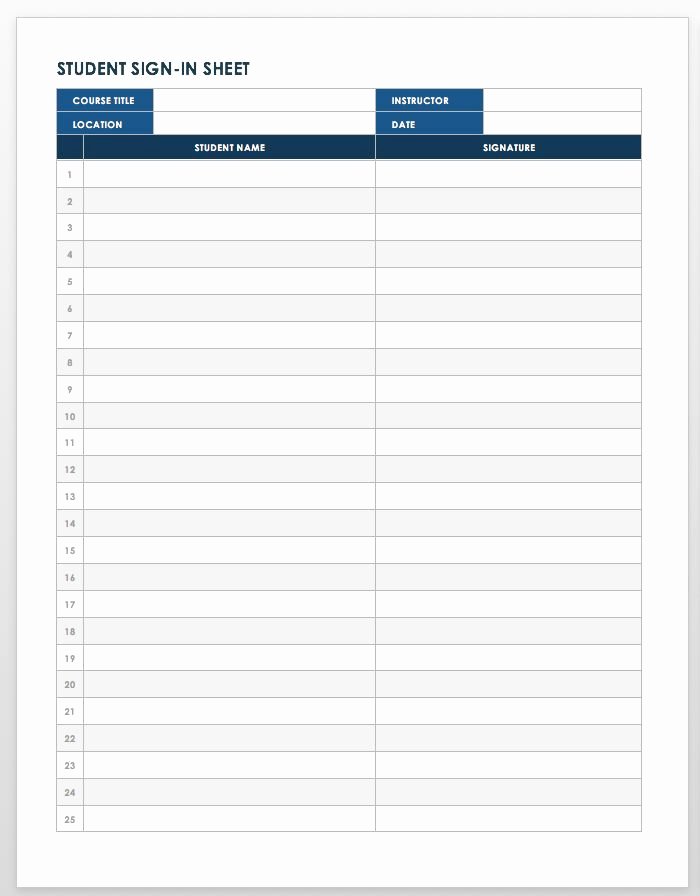 Simple Sign Up Sheet Template Elegant Free Sign In and Sign Up Sheet Templates