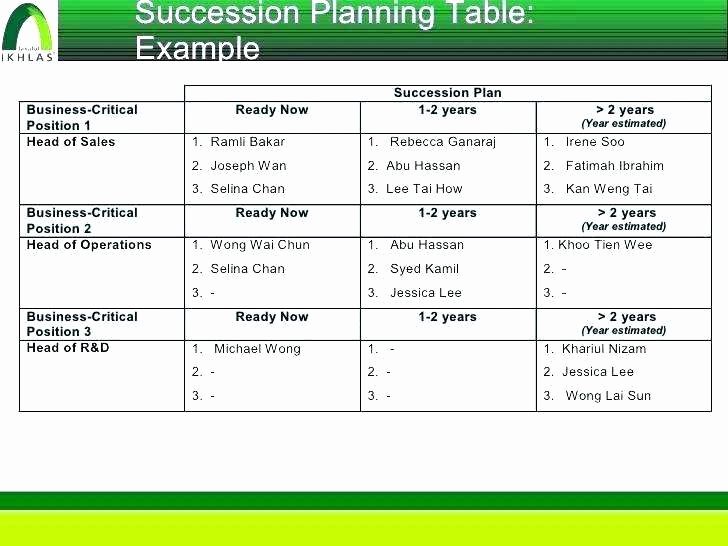 Simple Succession Plan Template Lovely Succession Planning Template