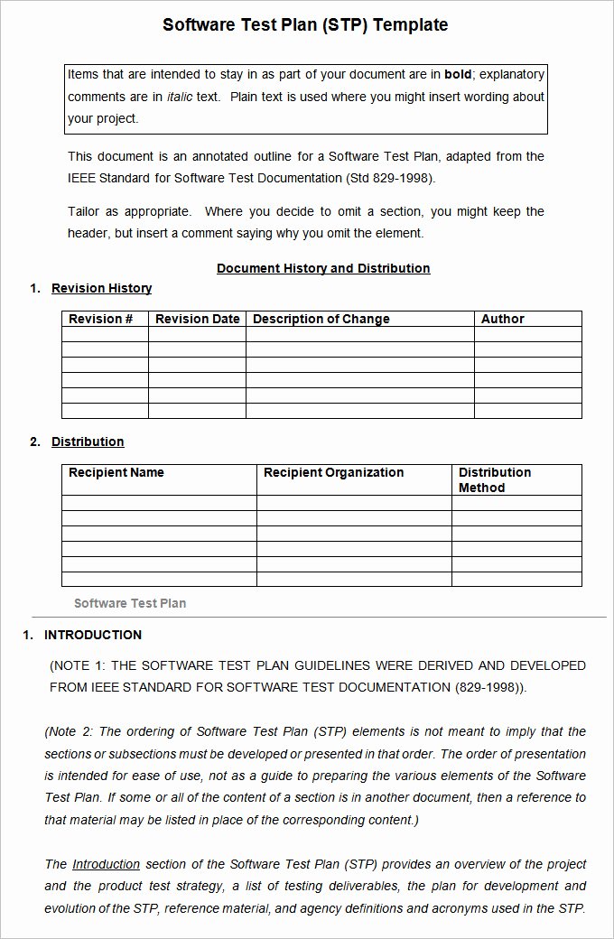 Simple Test Plan Template Best Of 5 Sample software Test Plan Templates Doc Pdf