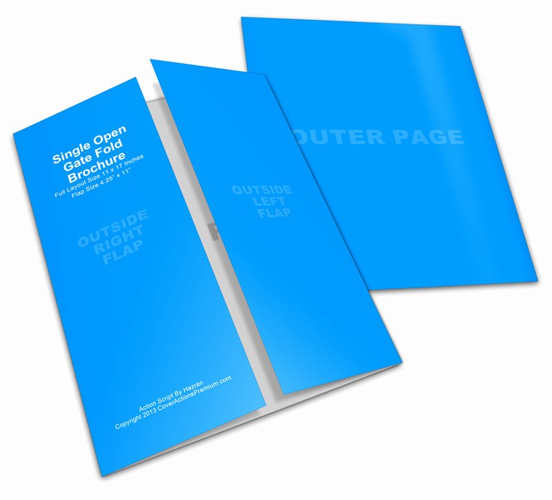 Single Fold Brochure Template Fresh 11×17 Single Open Gate Fold Brochure Mock Ups – Cover